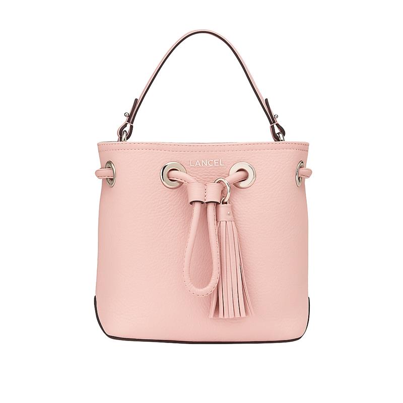 Petit sac seau Sacha à poignée en cuir grainé - Blossom