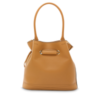 Sac seau cabas Le Huit M en cuir grainé - Camel