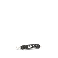Ninon detachable leather bag handle - Black & White