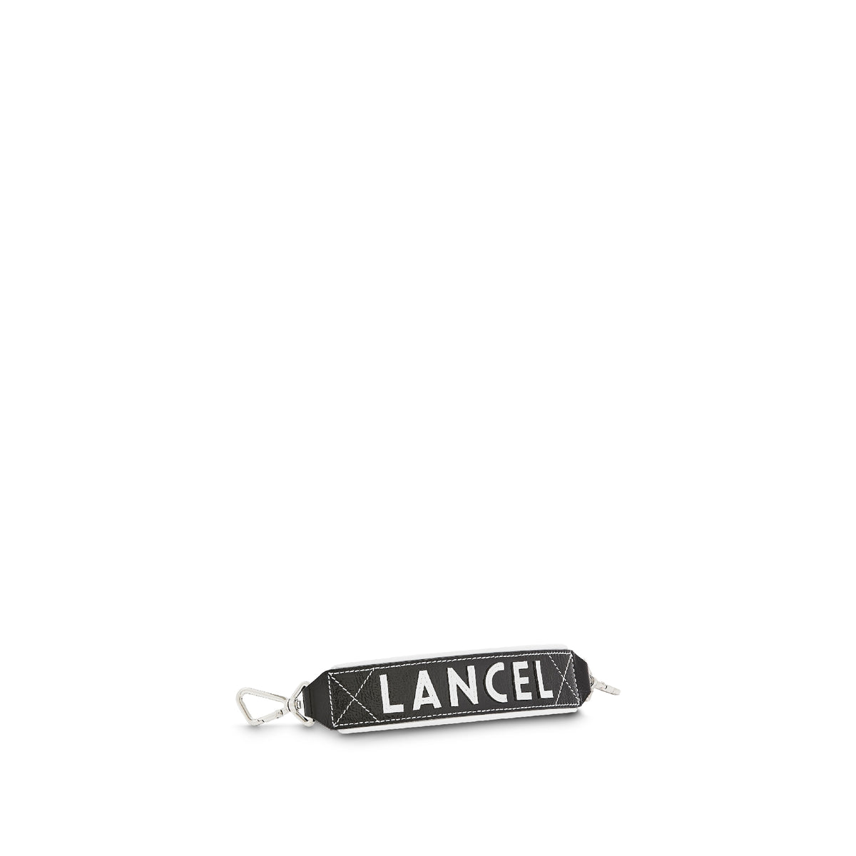 Ninon detachable leather bag handle - Black & White