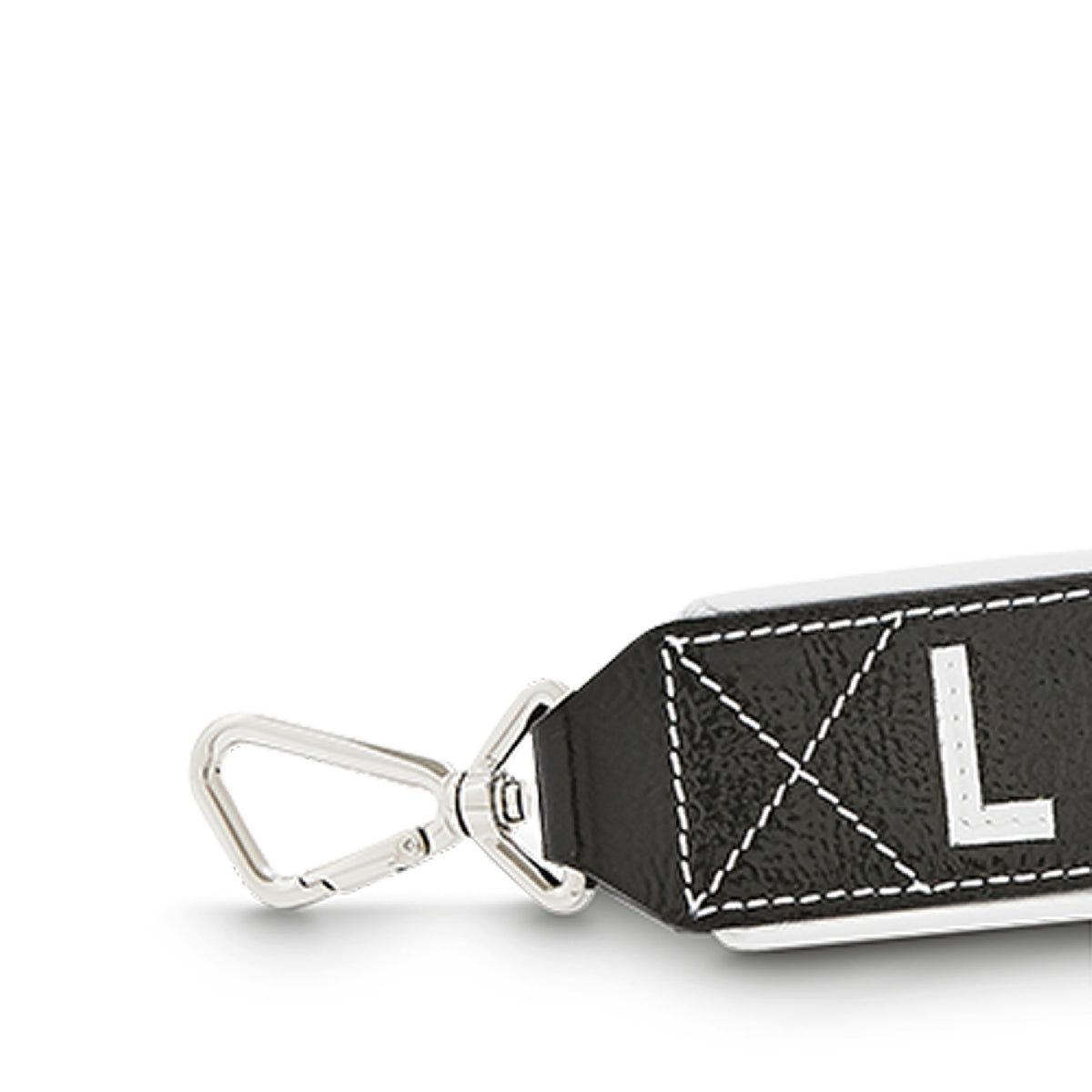 Ninon detachable leather bag handle - Black & White