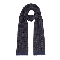 Écharpe motif Oscar en laine - Anthracite & Noir