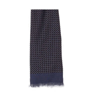 Écharpe motif Oscar en laine - Anthracite & Noir