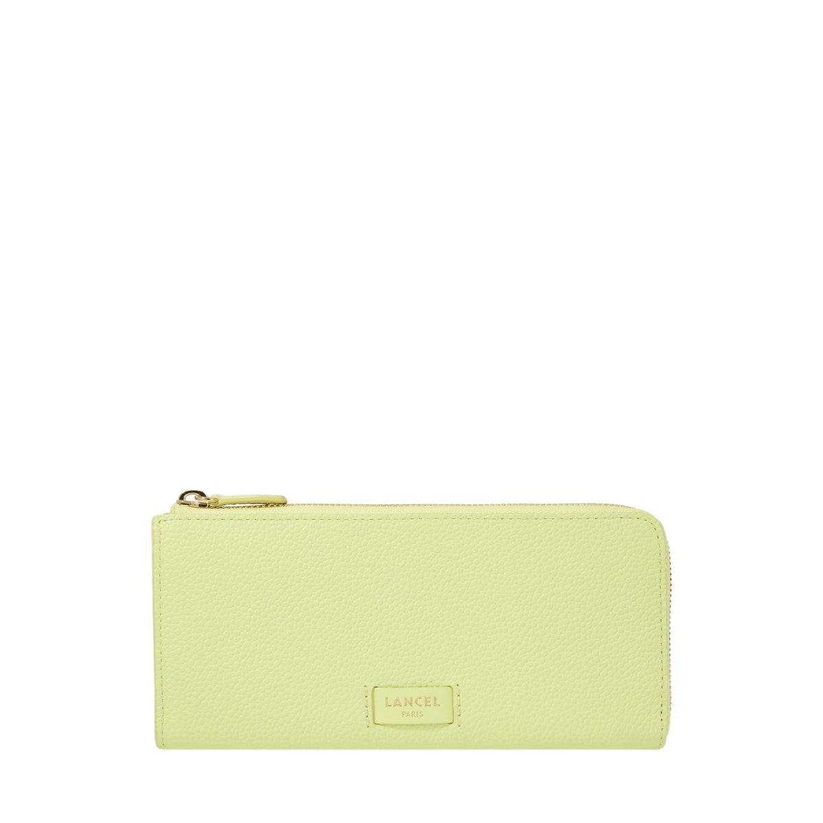 Ninon long-zip leather wallet - Lime Green