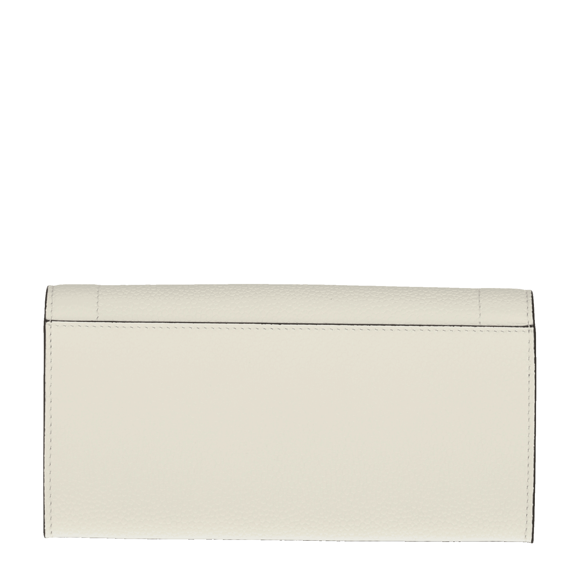 Portefeuille long rabat Ninon en cuir grainé - Neige