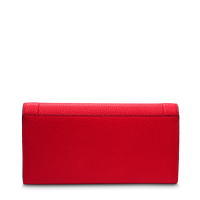 Portefeuille long rabat Ninon en cuir grainé - Rouge Lancel