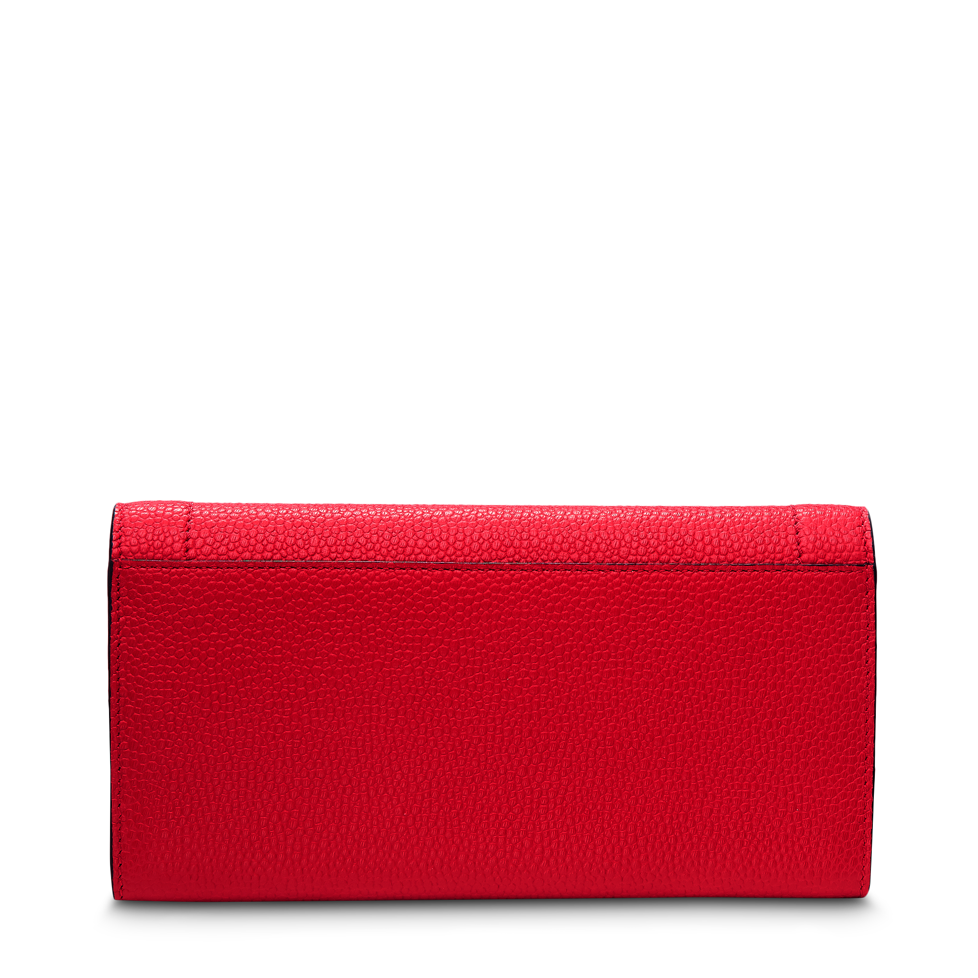 Portefeuille long rabat Ninon en cuir grainé - Rouge Lancel