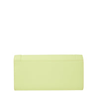 Portefeuille long rabat Ninon en cuir - Citron Vert