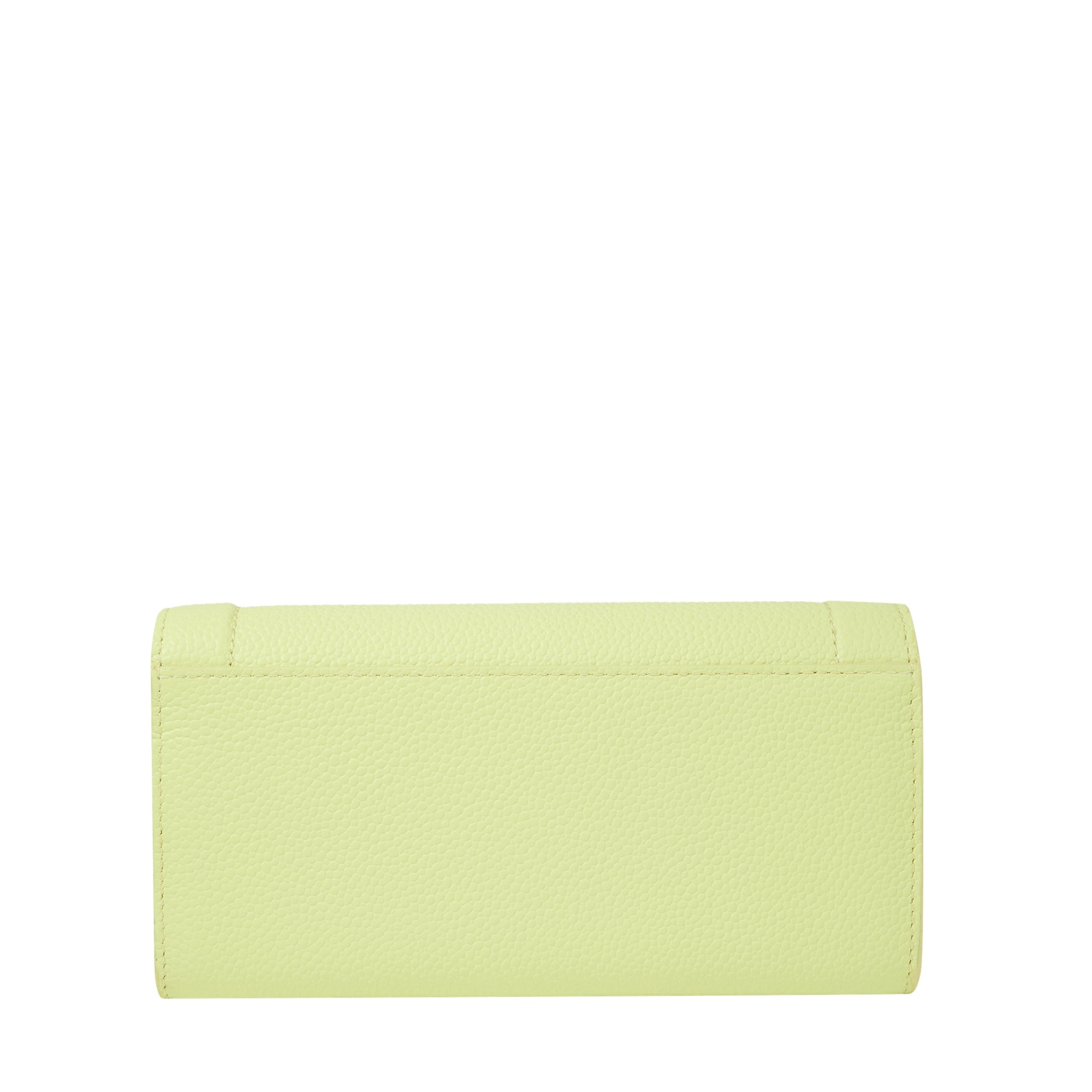 Portefeuille long rabat Ninon en cuir - Citron Vert