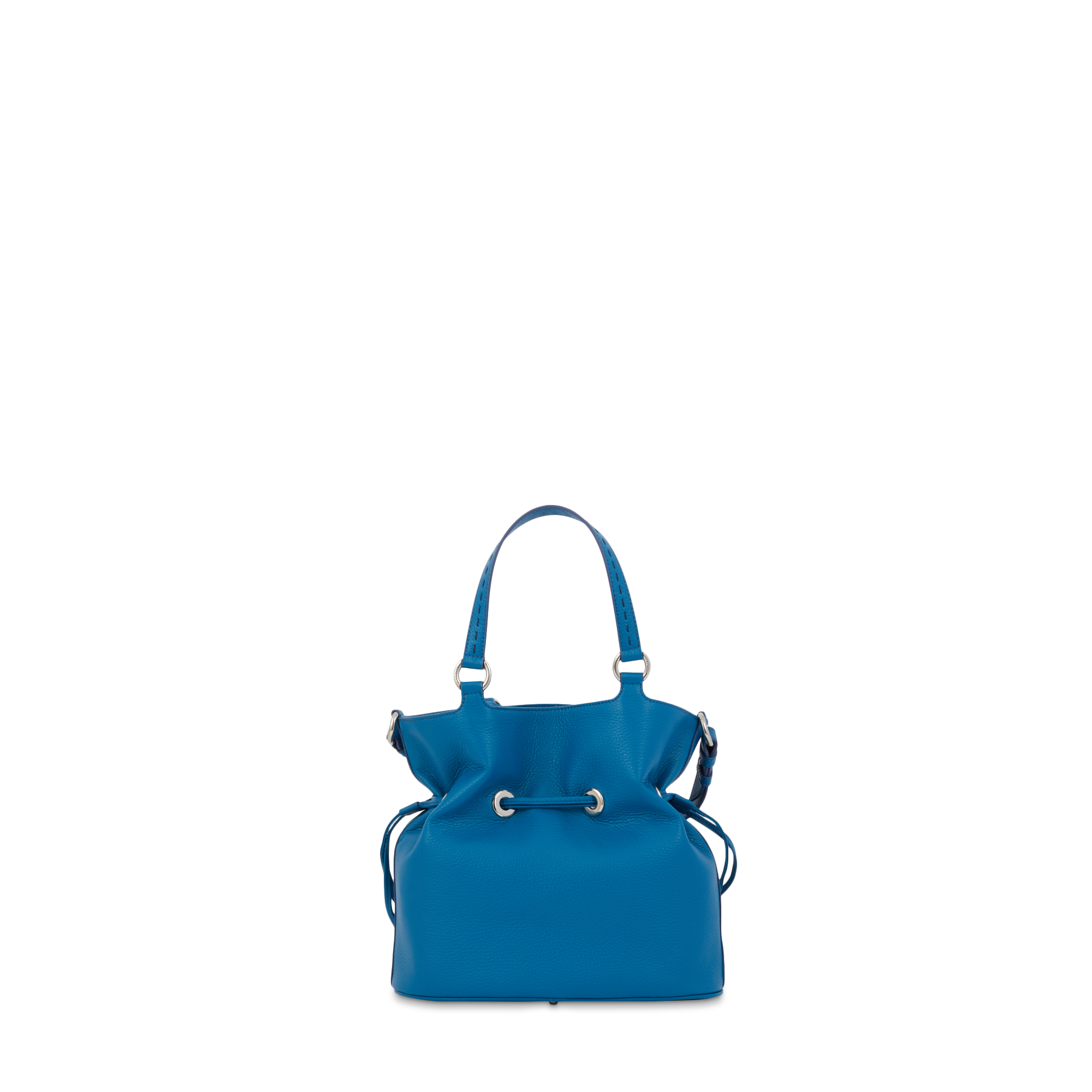 Sac seau Premier Flirt S en cuir grainé - Cobalt