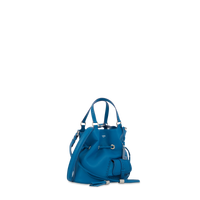 Sac seau Premier Flirt S en cuir grainé - Cobalt