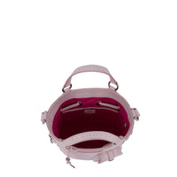 Sac seau S Premier Flirt en cuir - Rose dragée