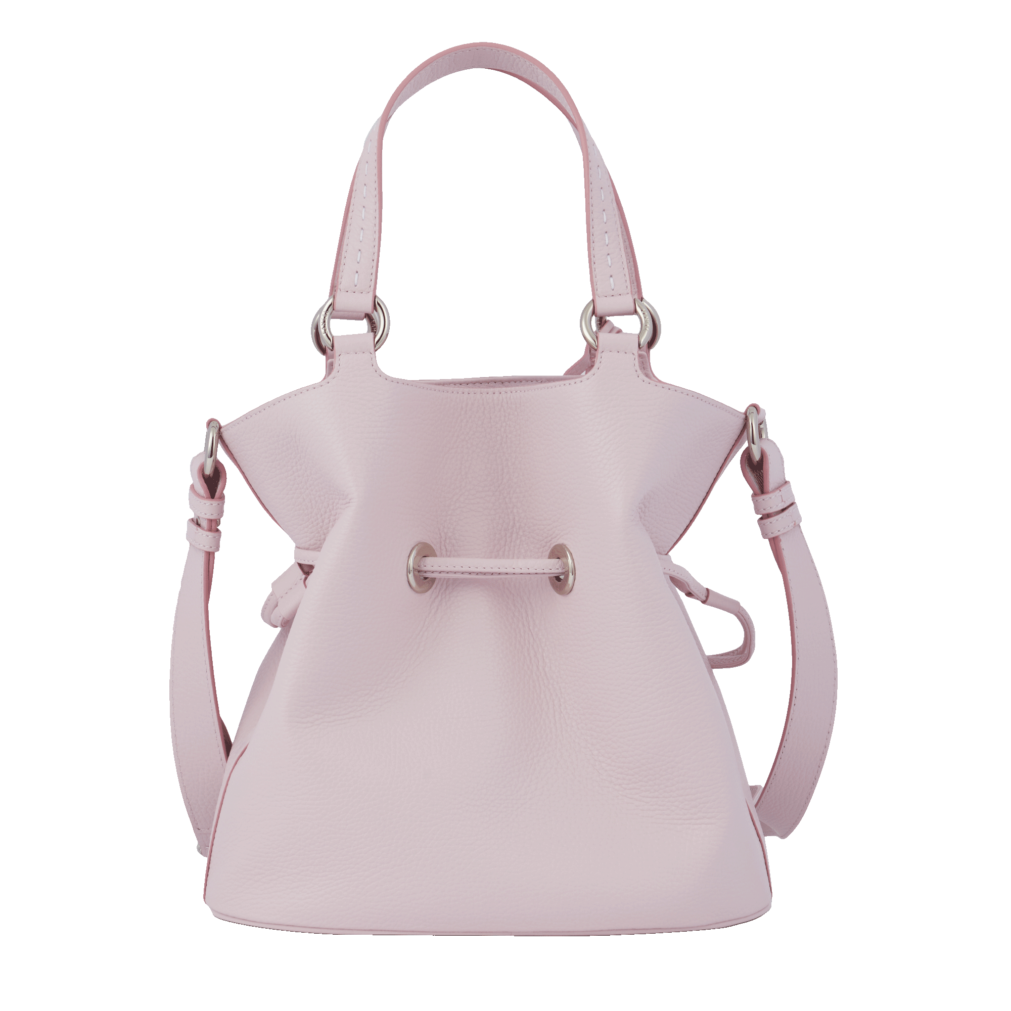 Sac seau Premier Flirt en cuir grainé - Rose Dragee