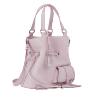 Sac seau Premier Flirt en cuir grainé - Rose Dragee