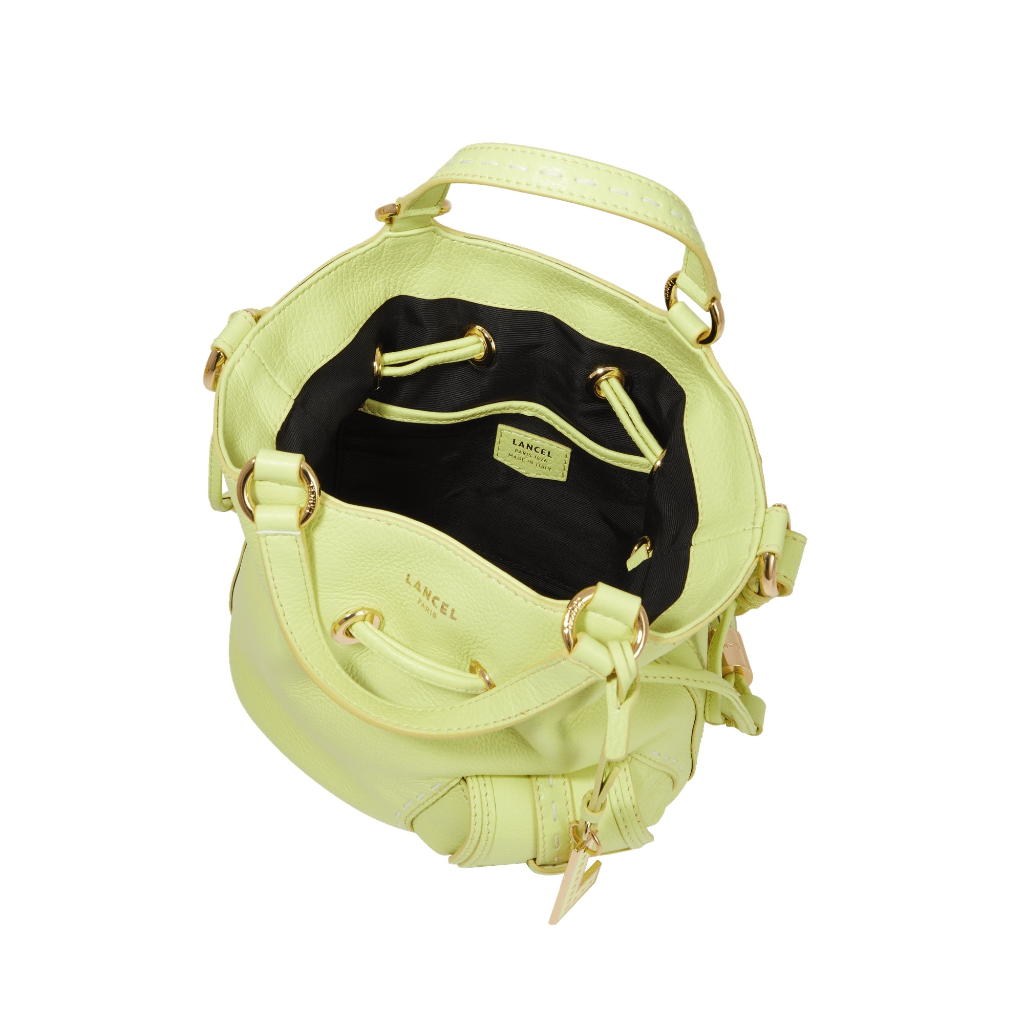 Sac seau Premier Flirt en cuir - Citron Vert