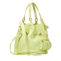 Sac seau Premier Flirt en cuir - Citron Vert