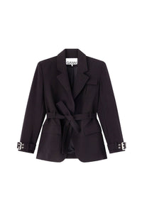 Tailored fabric blazer - Black