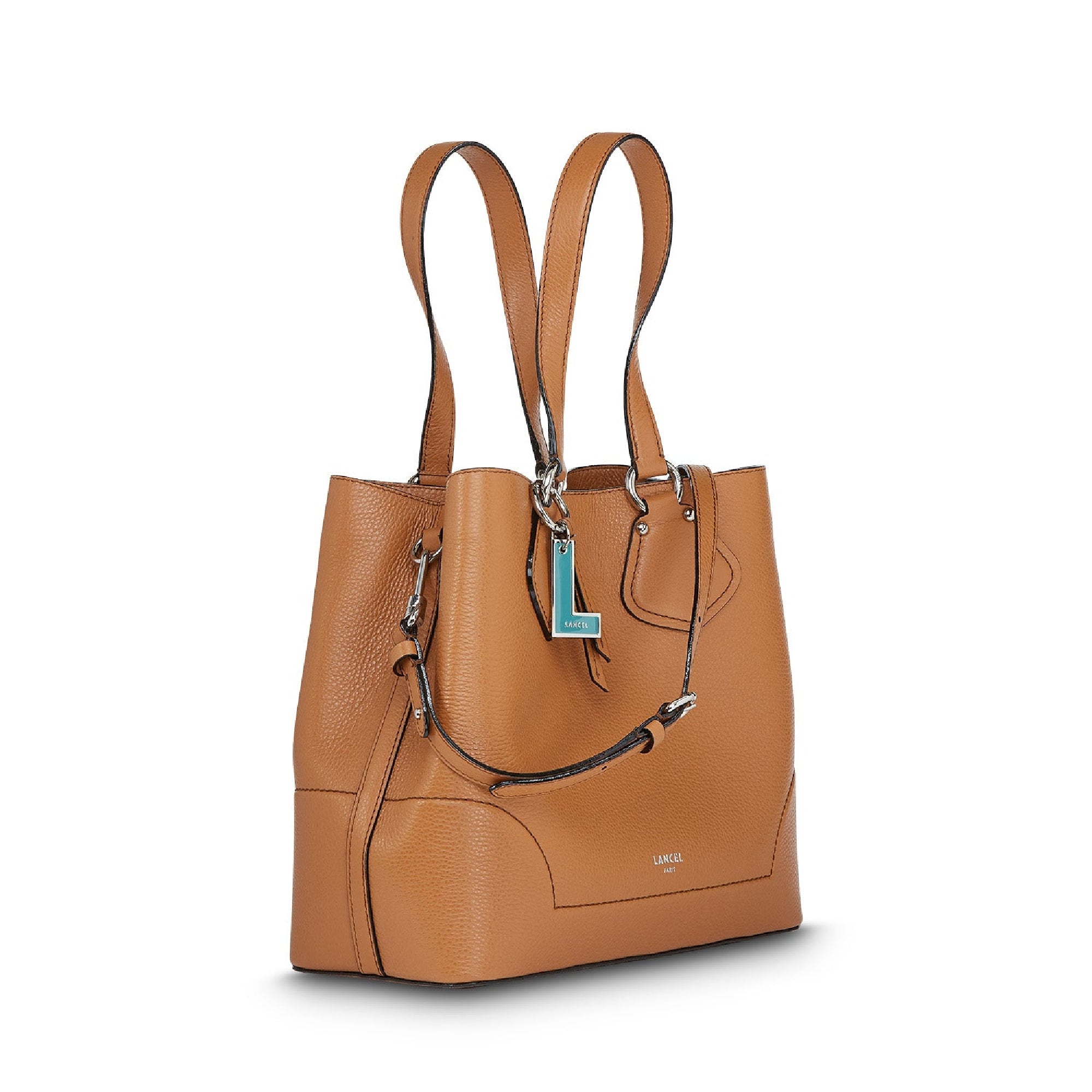 Sac cabas M Izy en cuir - Camel