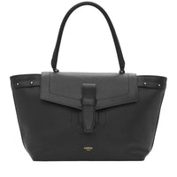 Sac porté épaule L Neo Charlie en cuir grainé - Noir