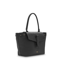 Sac porté épaule L Neo Charlie en cuir grainé - Noir