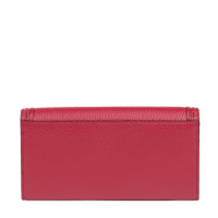 Portefeuille long rabat Premier Flirt en cuir grainé - Carmin