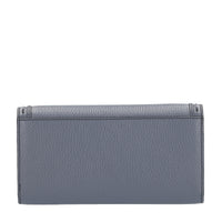 Portefeuille long rabat Premier Flirt en cuir grainé - Ciment