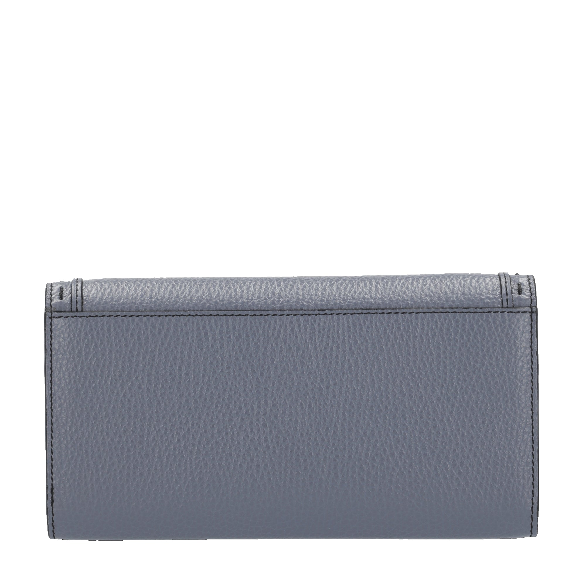 Portefeuille long rabat Premier Flirt en cuir grainé - Ciment