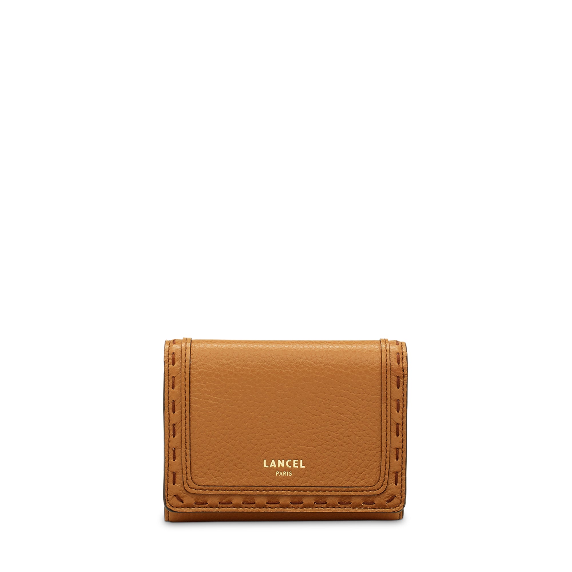 Portefeuille M rabat Premier Flirt en cuir grainé - Camel