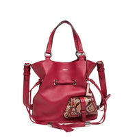 Sac Premier Flirt en cuir et python - Multicolore Carmin
