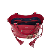 Sac Premier Flirt en cuir et python - Multicolore Carmin