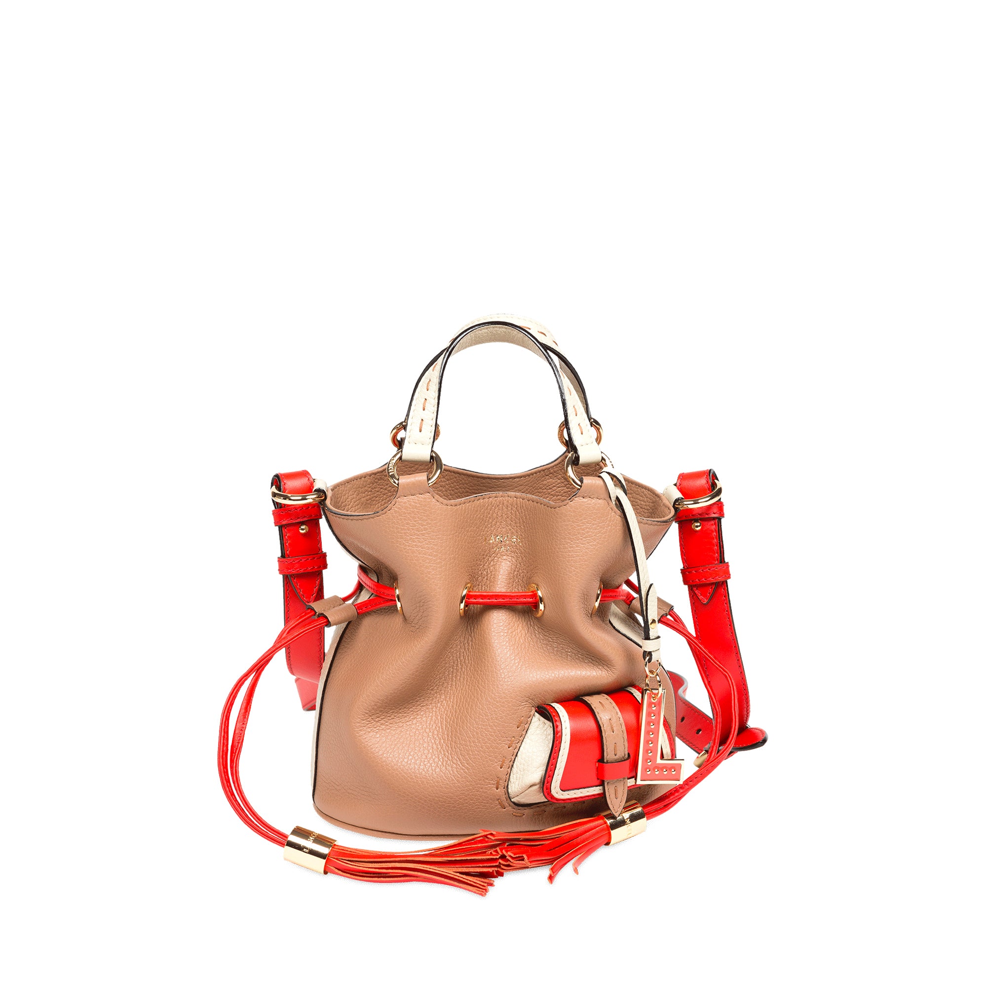 Sac seau Premier Flirt S en cuir grainé - Multico Granit