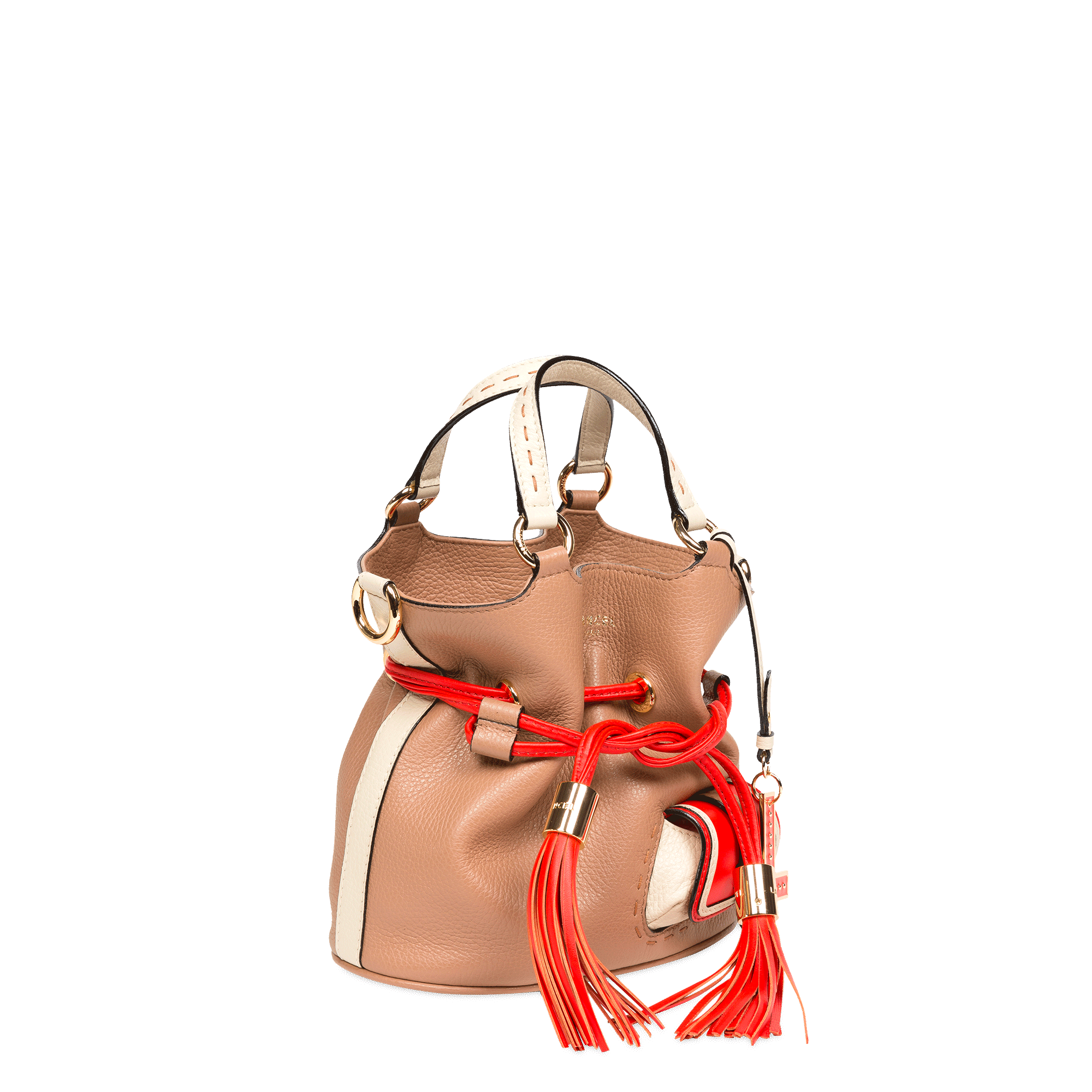 Sac seau Premier Flirt S en cuir grainé - Multico Granit