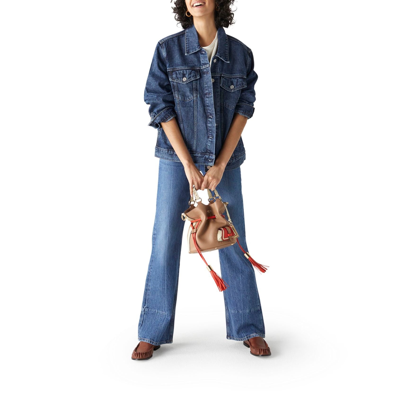 Sac seau Premier Flirt S en cuir grainé - Multico Granit