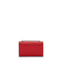 Petit sac à rabat Ninon en cuir grainé - Rouge Lancel