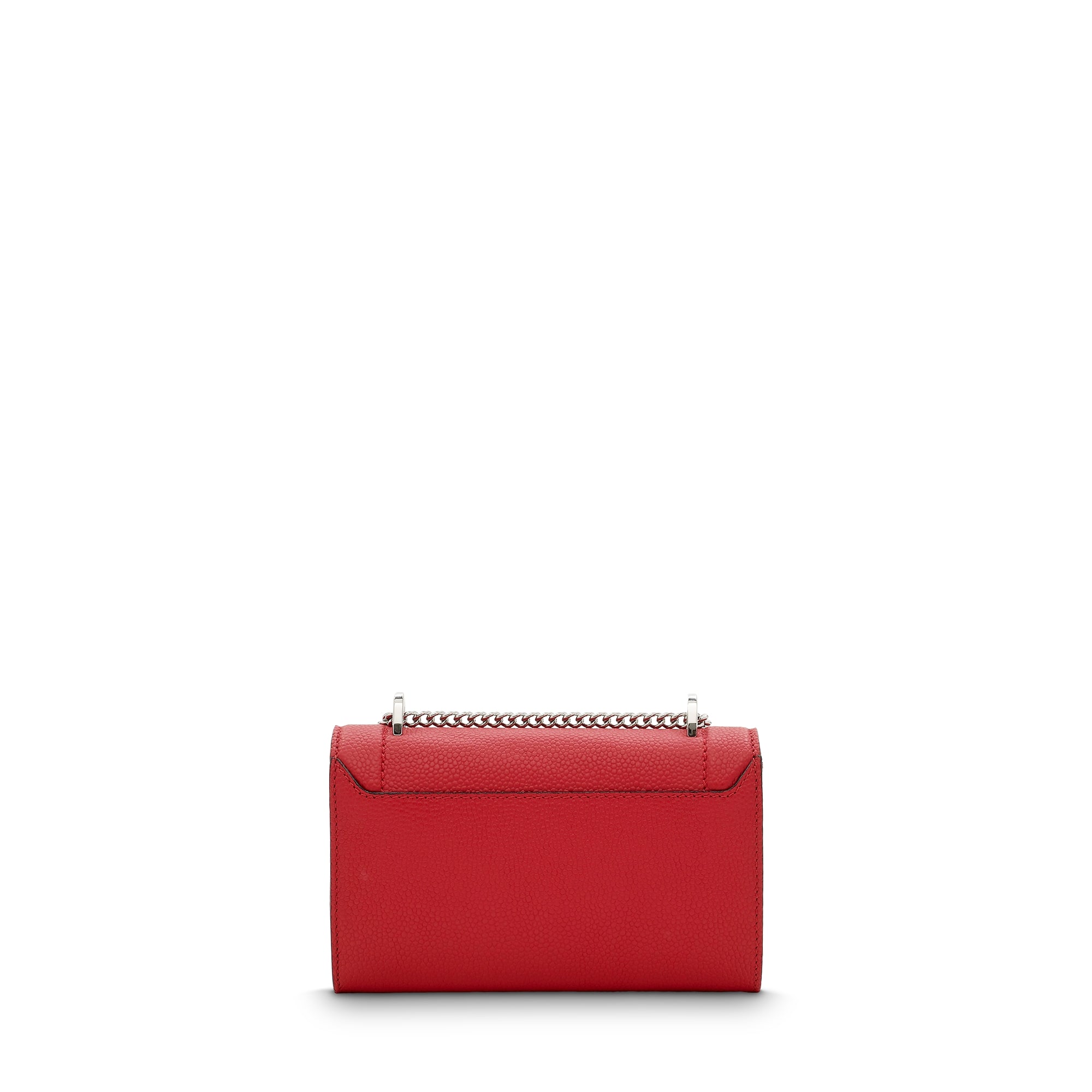 Petit sac à rabat Ninon en cuir grainé - Rouge Lancel