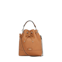 Sac seau Ninon M en cuir grainé - Camel