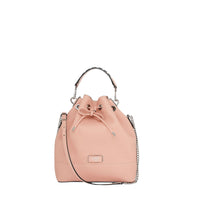 Sac seau Ninon M en cuir grainé - Rose Sunset