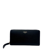 Lettrines long leather zipped wallet - Black