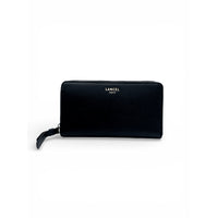 Lettrines long leather zipped wallet - Black