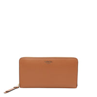 Lettrines long zipped leather wallet - Camel