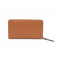 Lettrines long zipped leather wallet - Camel