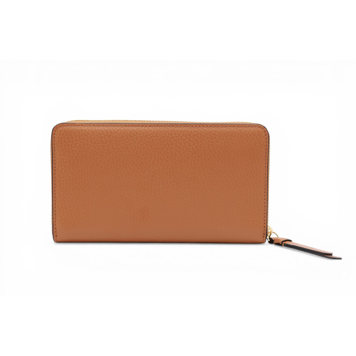 Lettrines long zipped leather wallet - Camel