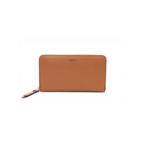 Lettrines long zipped leather wallet - Camel