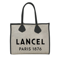 Grand sac cabas en toile - Naturel & Noir