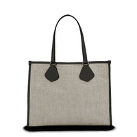 Grand sac cabas en toile - Naturel & Noir