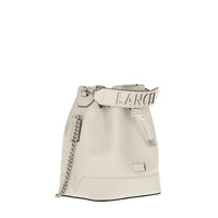 Sac seau S Ninon en cuir grainé - Neige