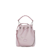 Sac seau S Ninon en cuir grainé - Rose dragée