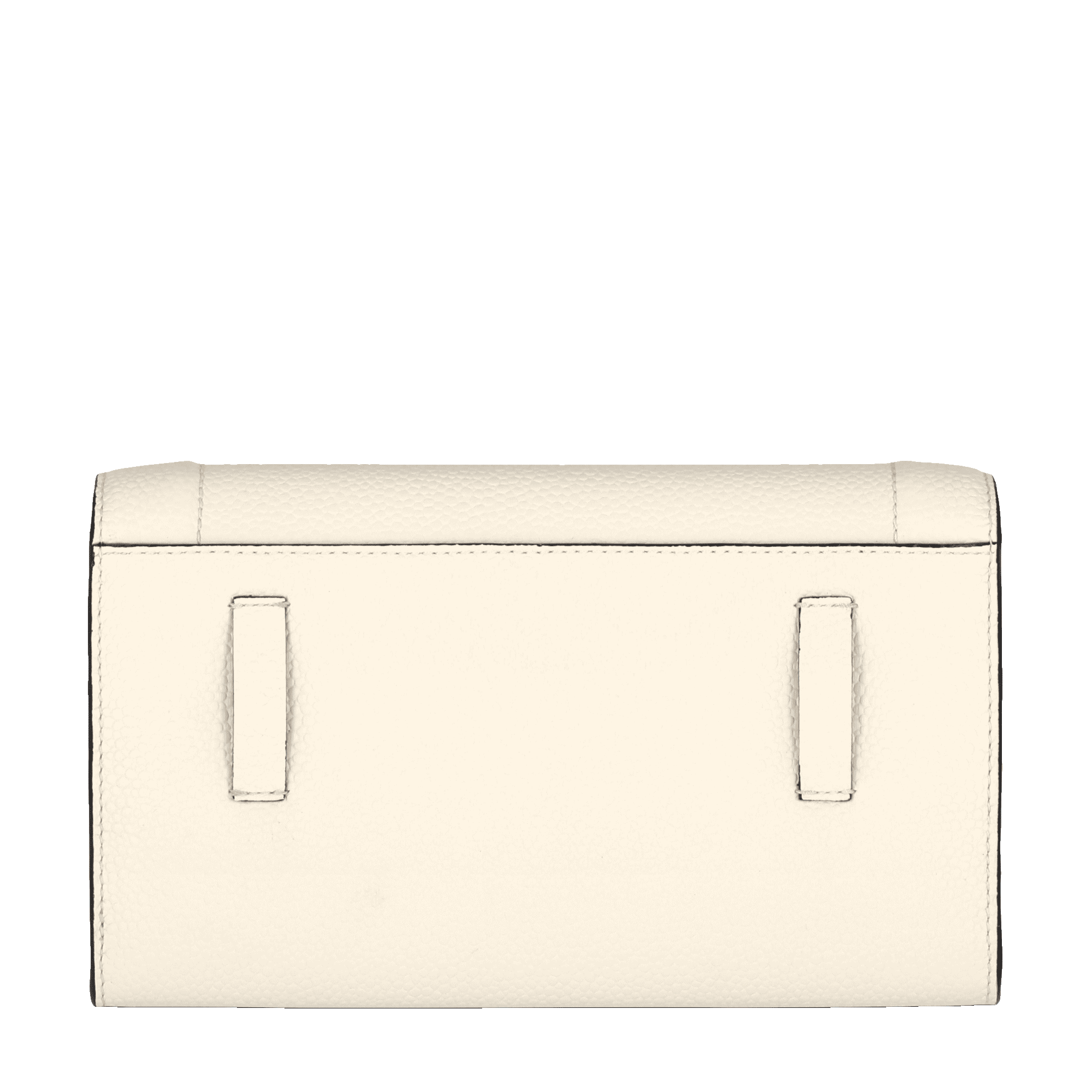 Portefeuille chaîne Ninon en cuir grainé - Neige