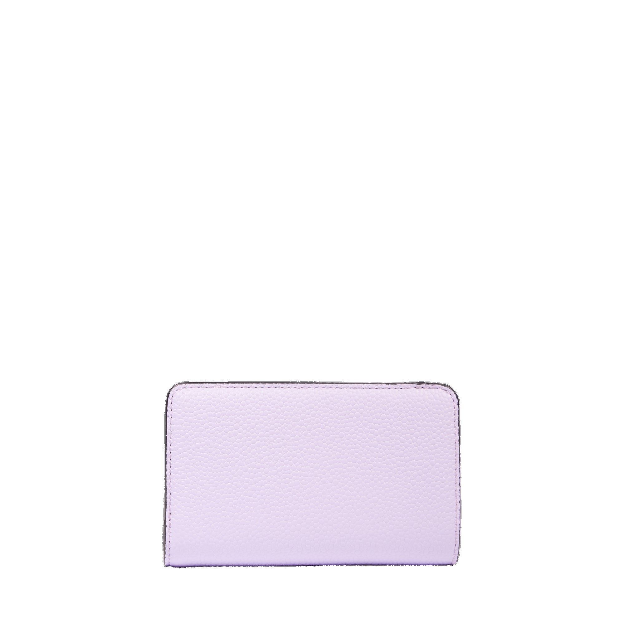 Portefeuille rectangulaire zippé Ninon en cuir grainé - Lilas