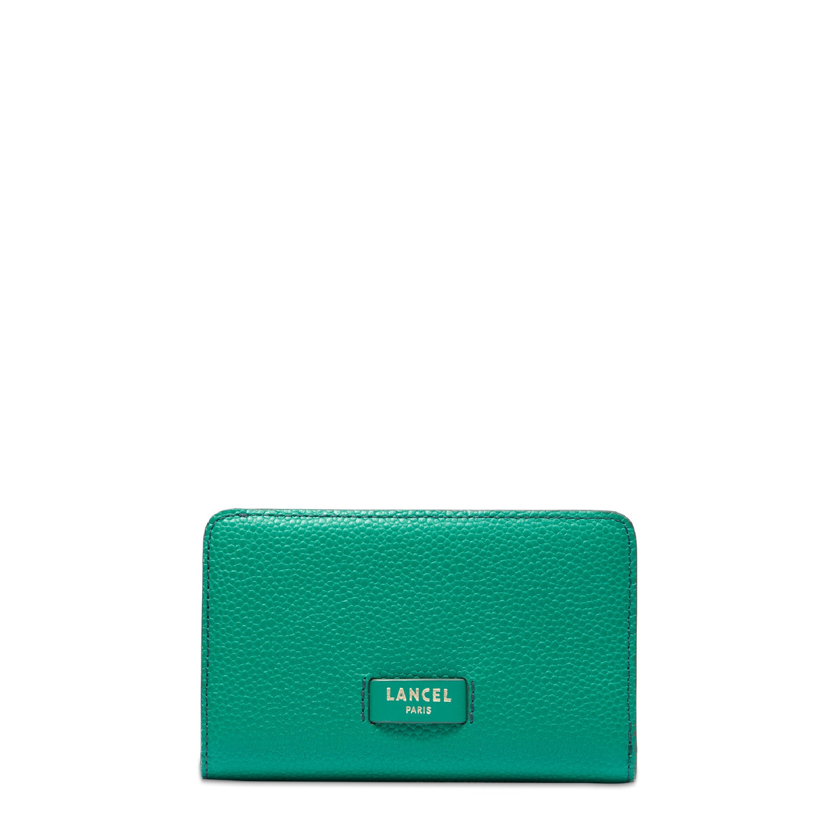 Ninon rectangular zipped leather wallet - Palmier